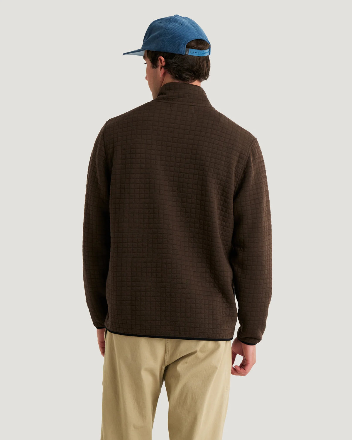 Men's Downvalley Quarter Zip Heather Dark Brown