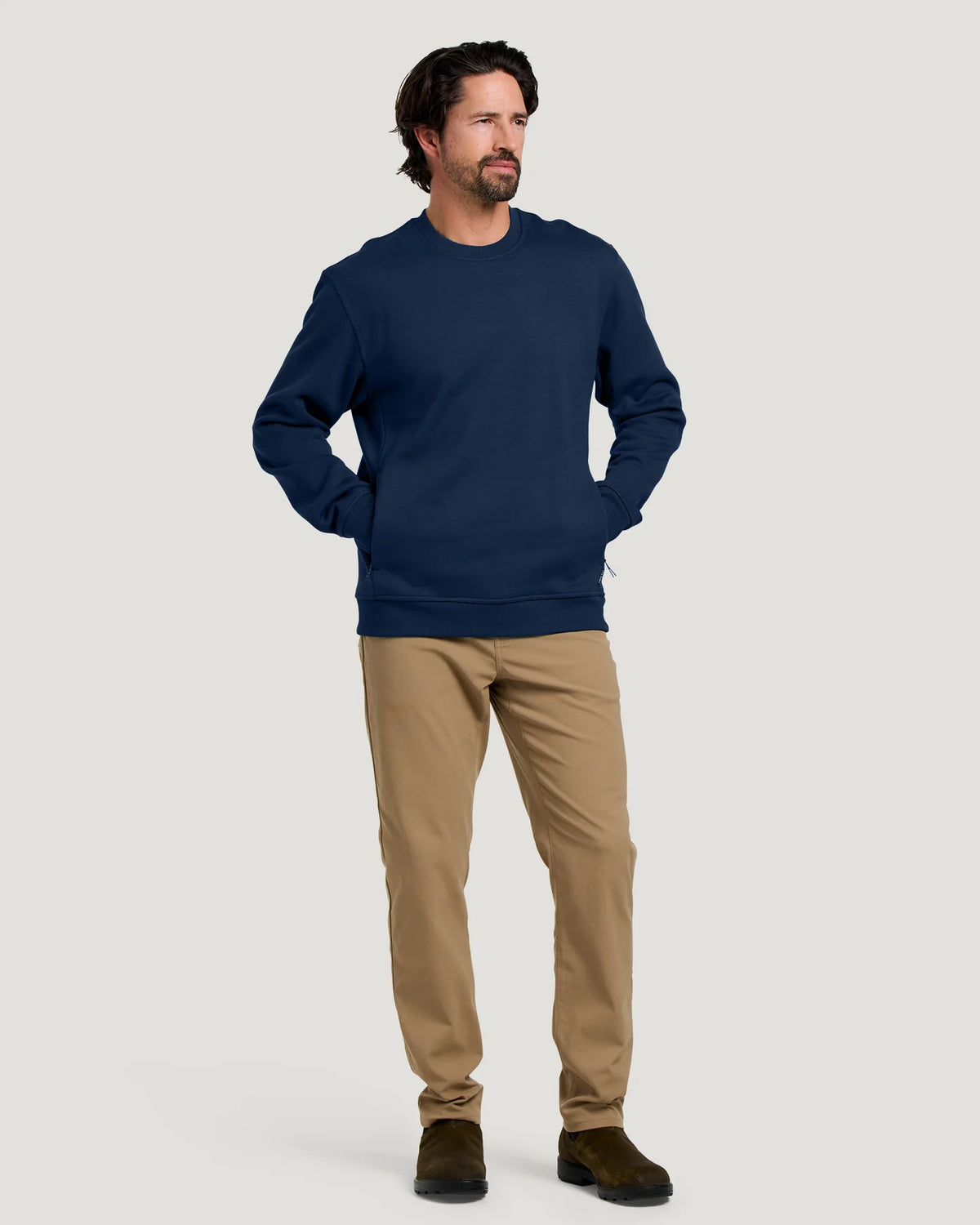 Bamboo Northcoast Fleece Crew True Navy