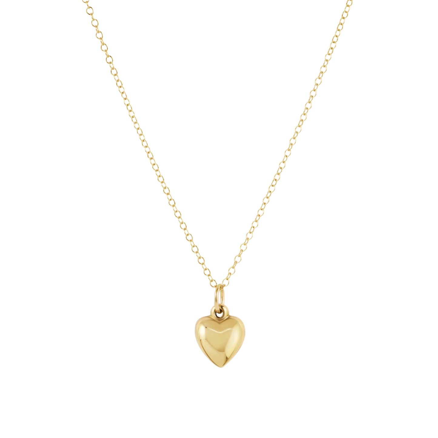16" Necklace Gold Love Plush Small Gold Charm