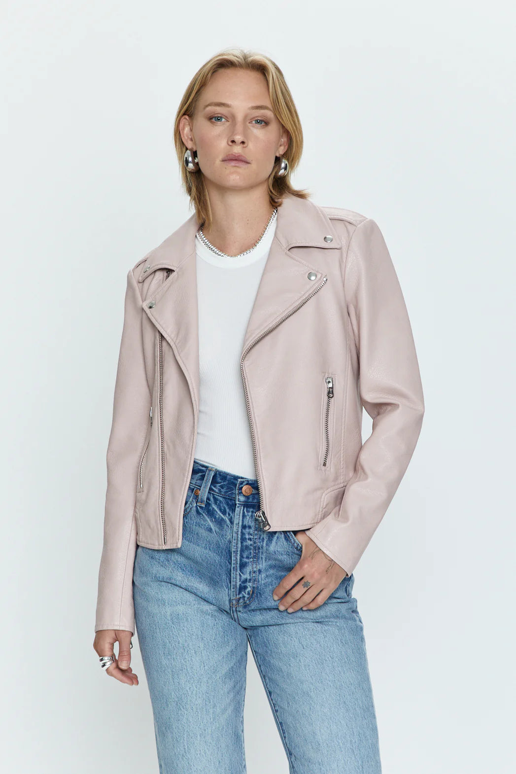 Nicolette Mod Moto Jacket Mellow Rose