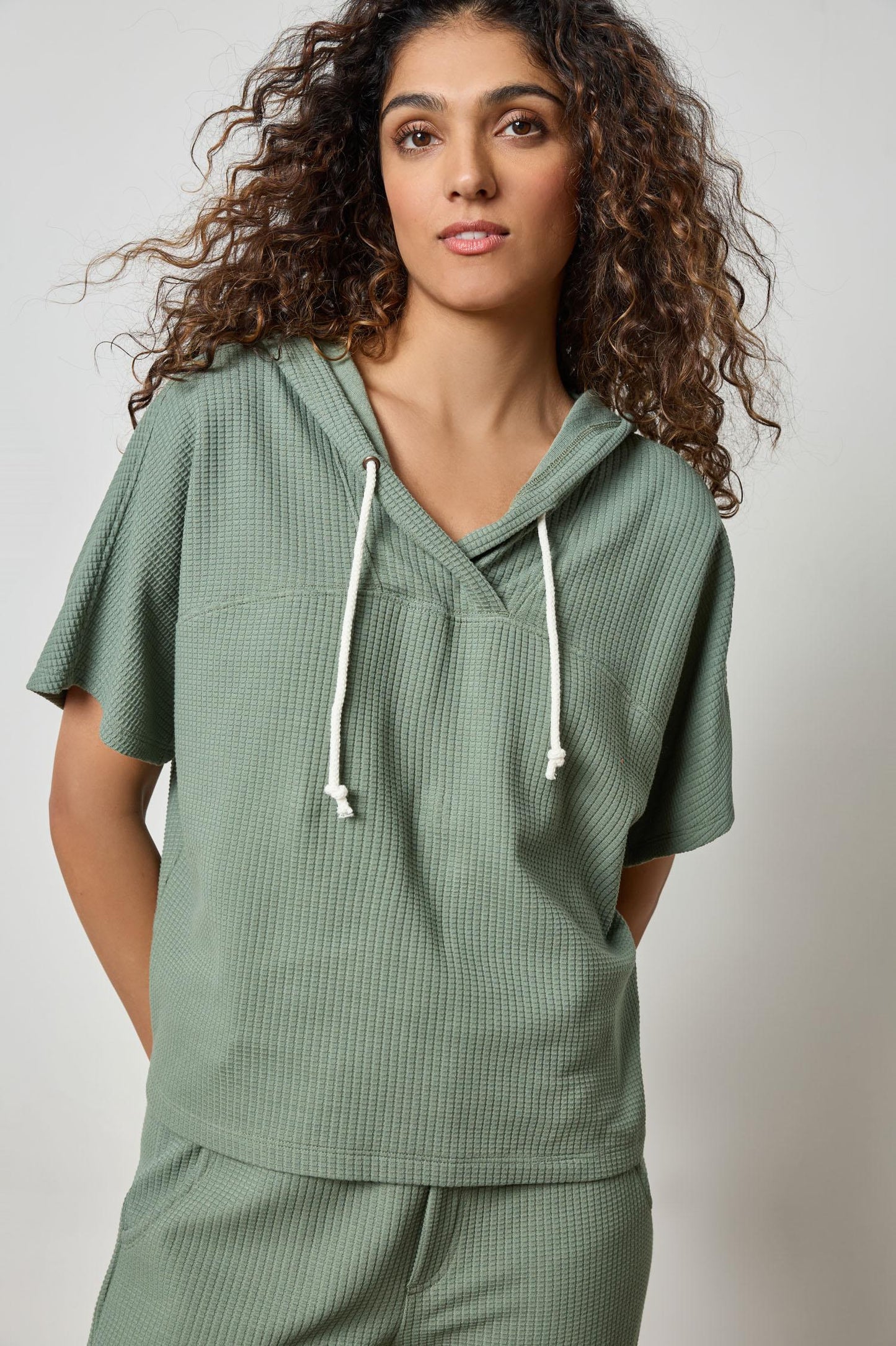 Hoodie Poncho Seagrass