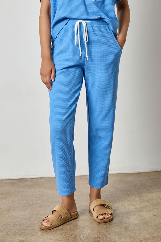 Drawcord Waffle Pant Bluejay