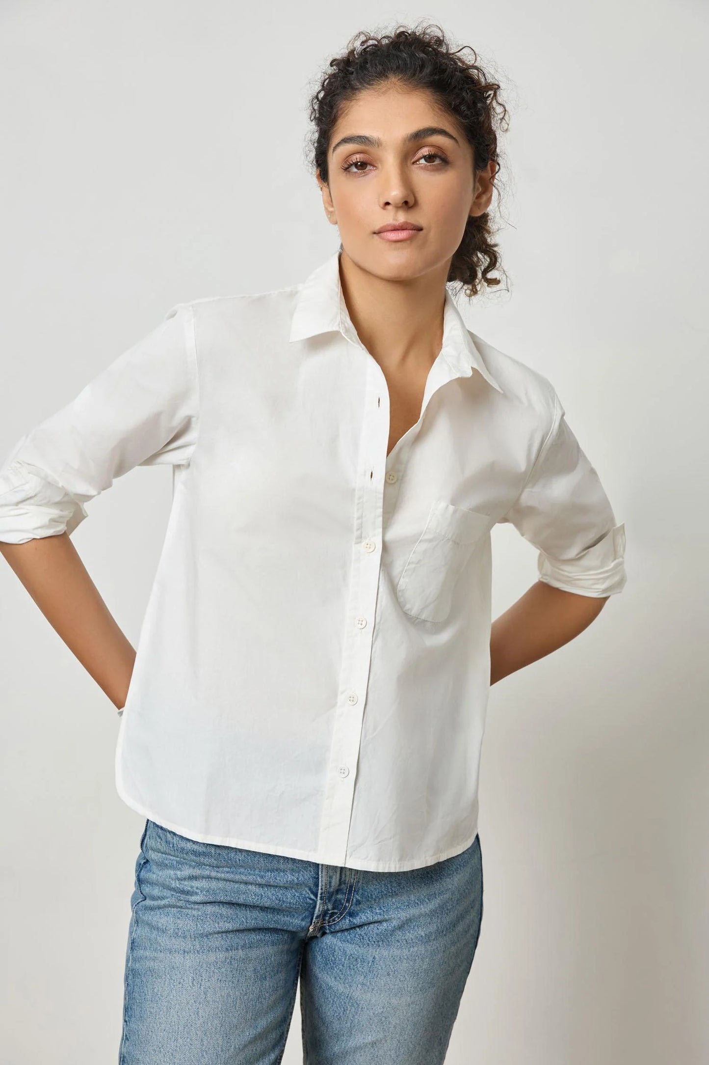 Poplin Button Down White