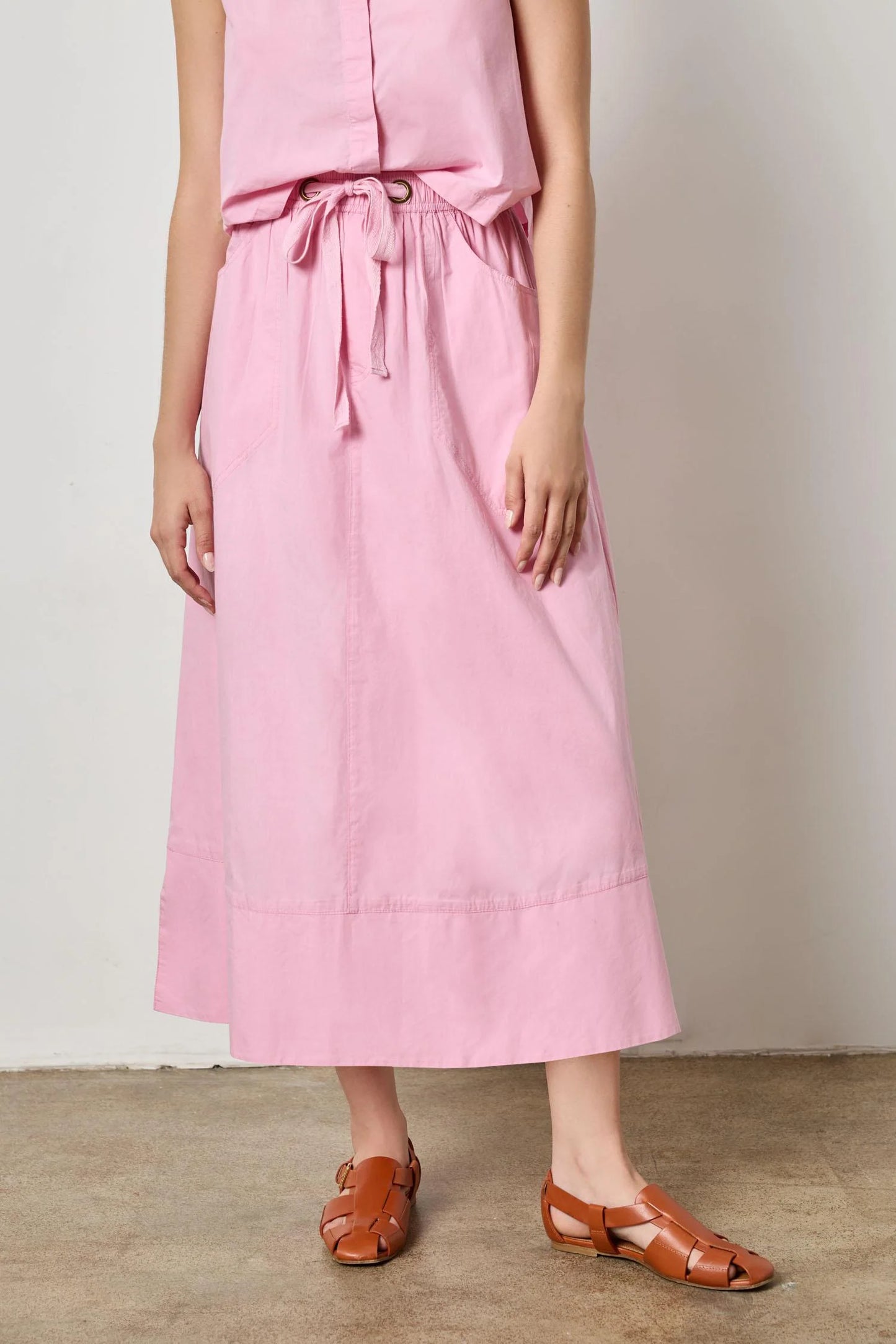 Long Poplin Skirt Taffy