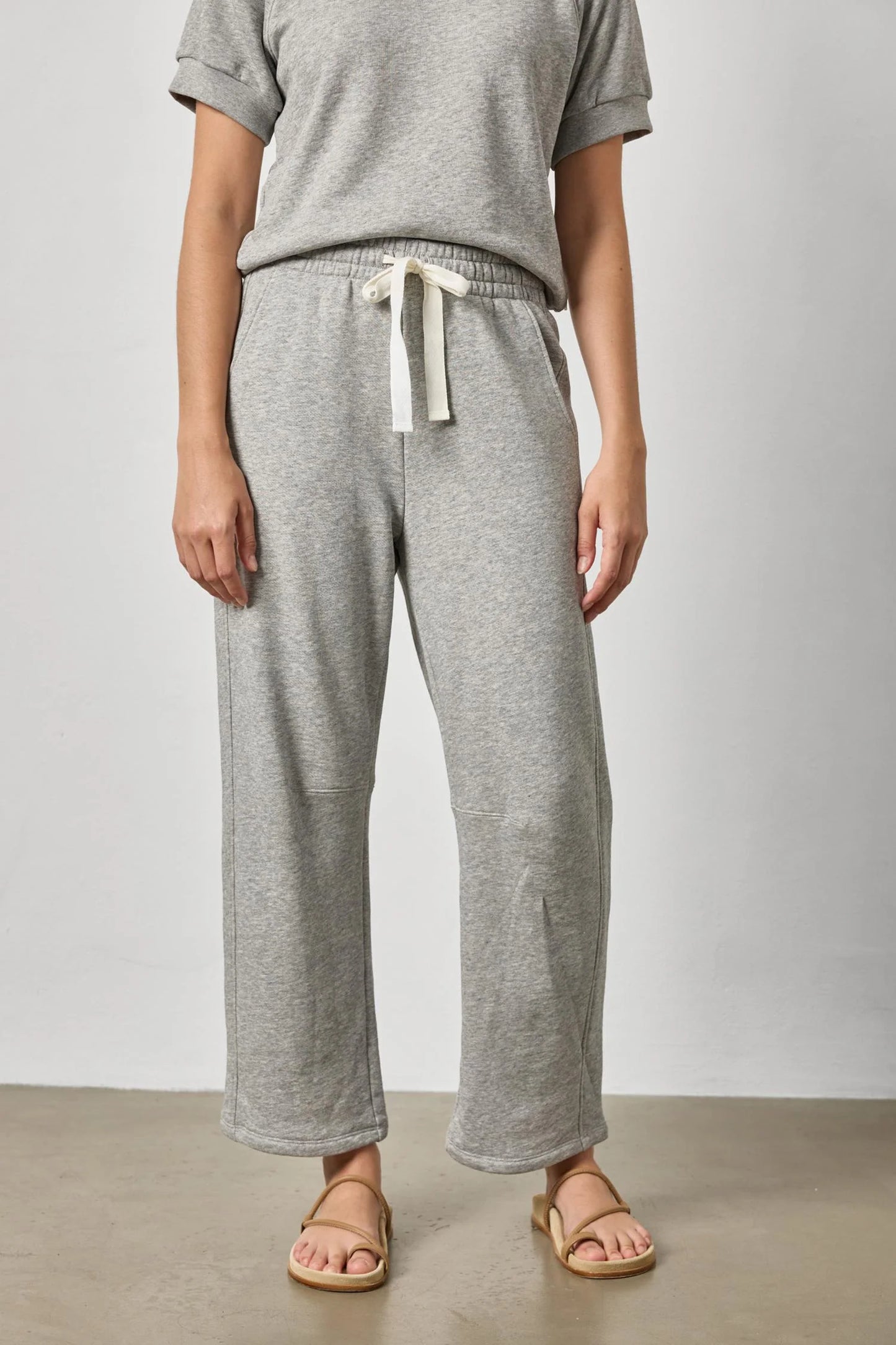 Side Panel Terry Pant Heather Grey