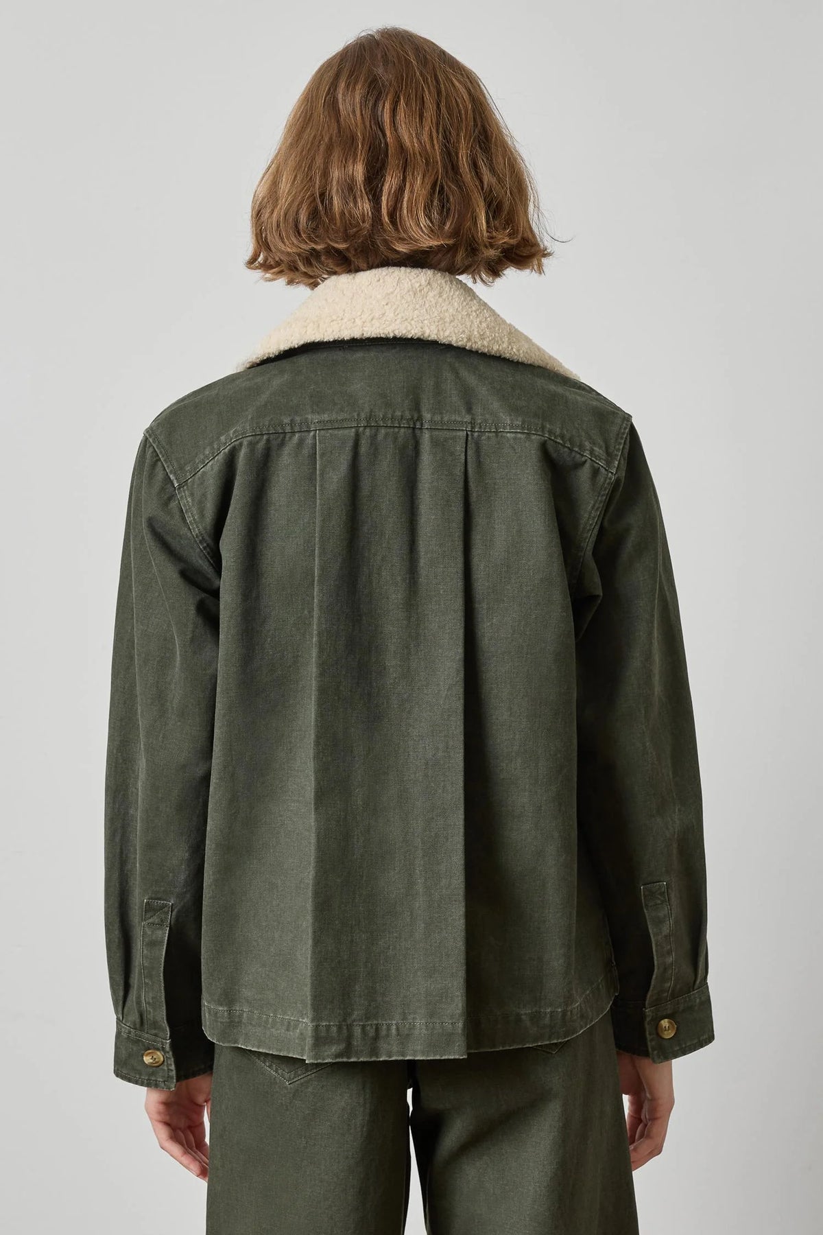 Washed Twill Pleat Back Jacket Juniper