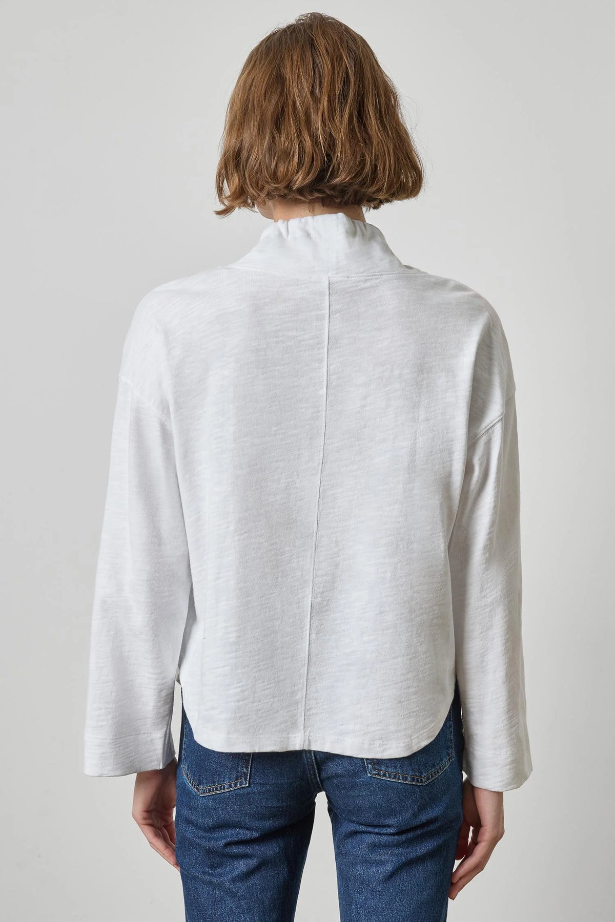 Vintage Kangaroo Pocket Drop Shoulder White