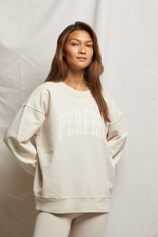 French Terry LS Perfect Crew Neck Sugar