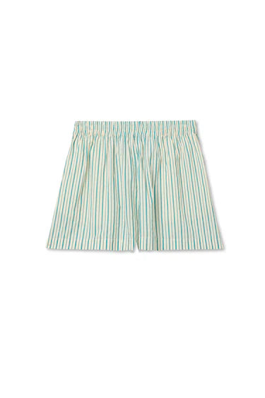 Poplin Short Teal Blue Sugar Stripe