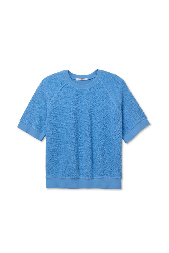 Fleece Short Sleeve Sweatshirt Pacific Blue
