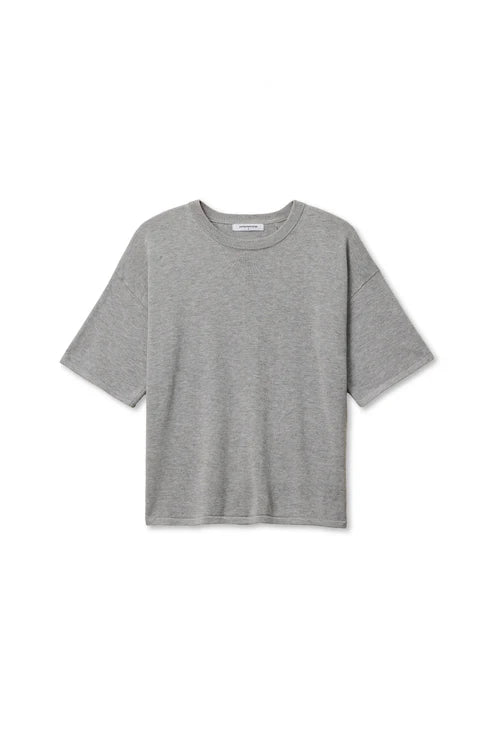 Cotton SS Slouchy T-Shirt Heather Grey