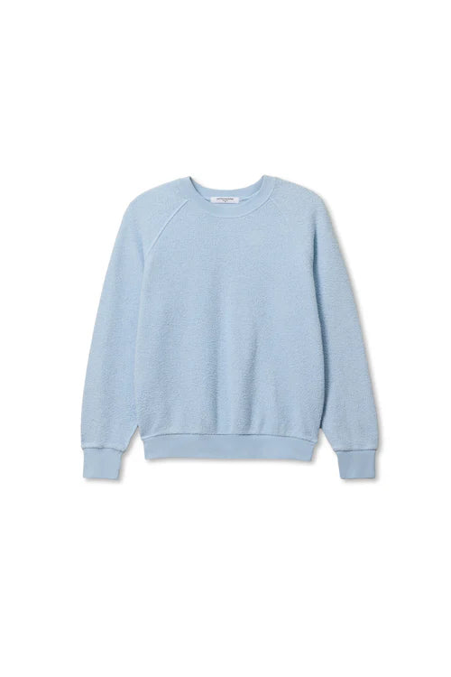 Reverse Fleece LS Shrunken Crew Powder Blue