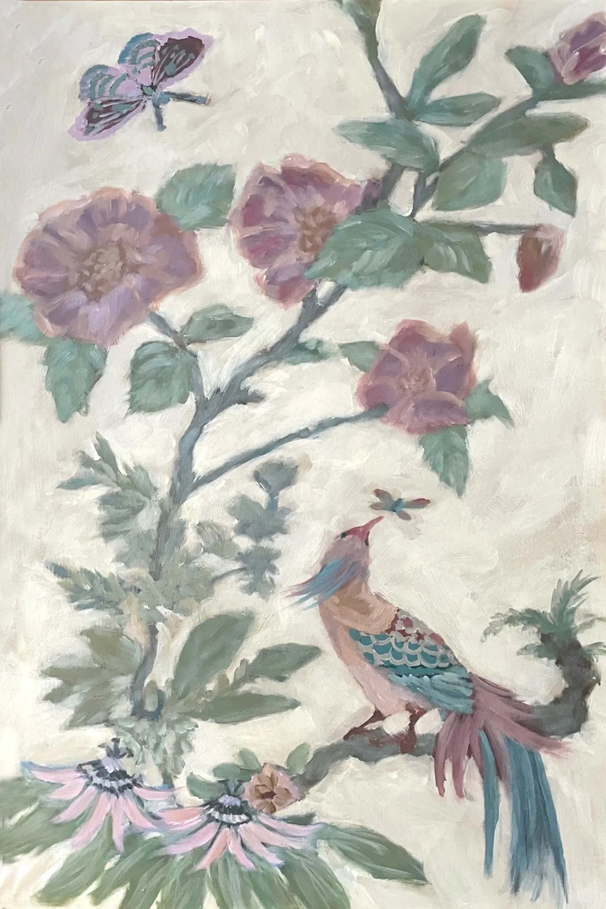 Pheasants: Flower 24X30