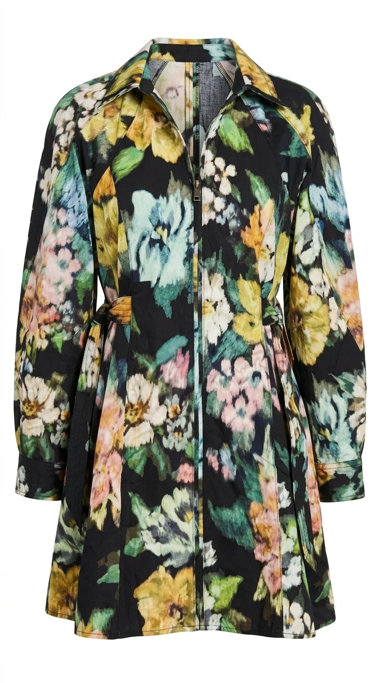 Sarah Dress Green Floral