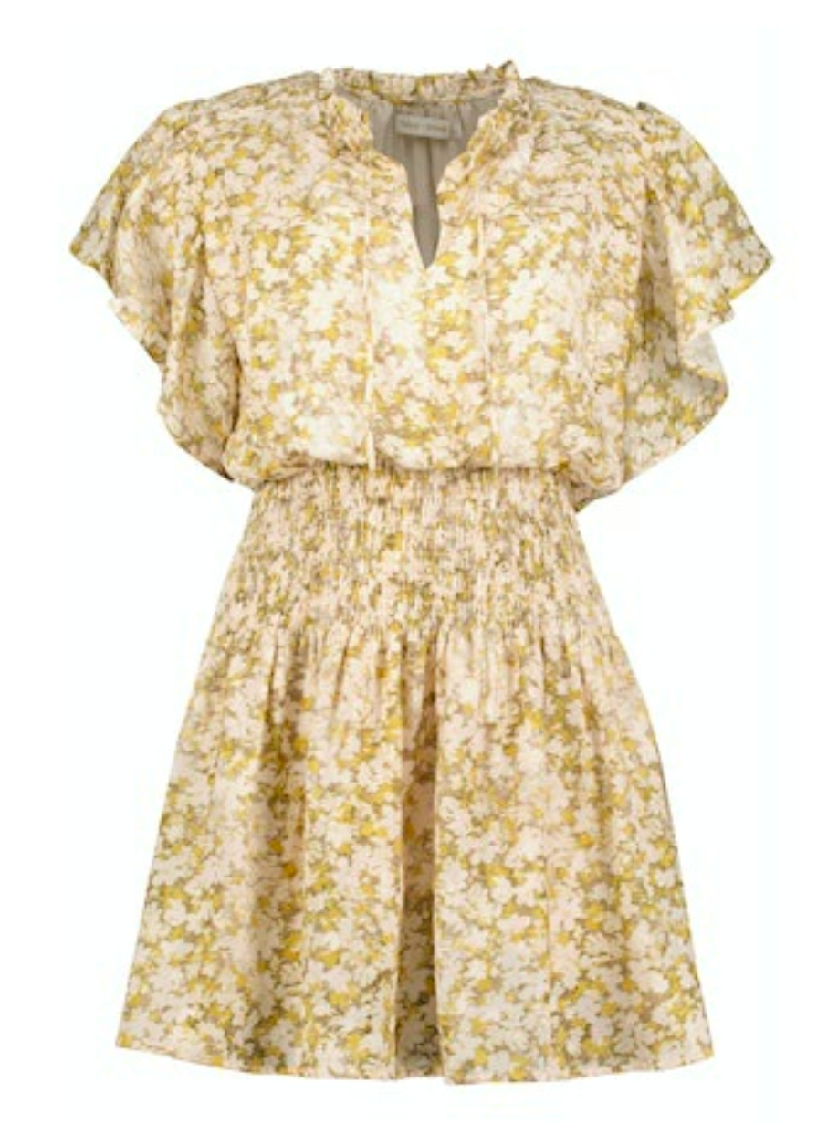 Lana Flutter Sleeve Dress- Rose Petal