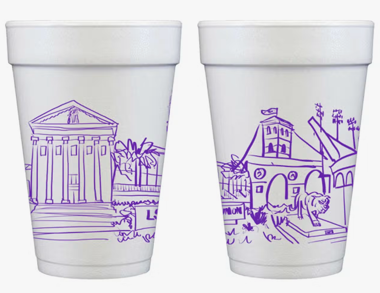 LSU Foam Cups S/10