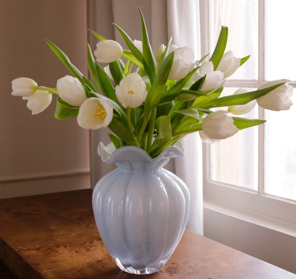 Glass Vento Large Vase Periwinkle