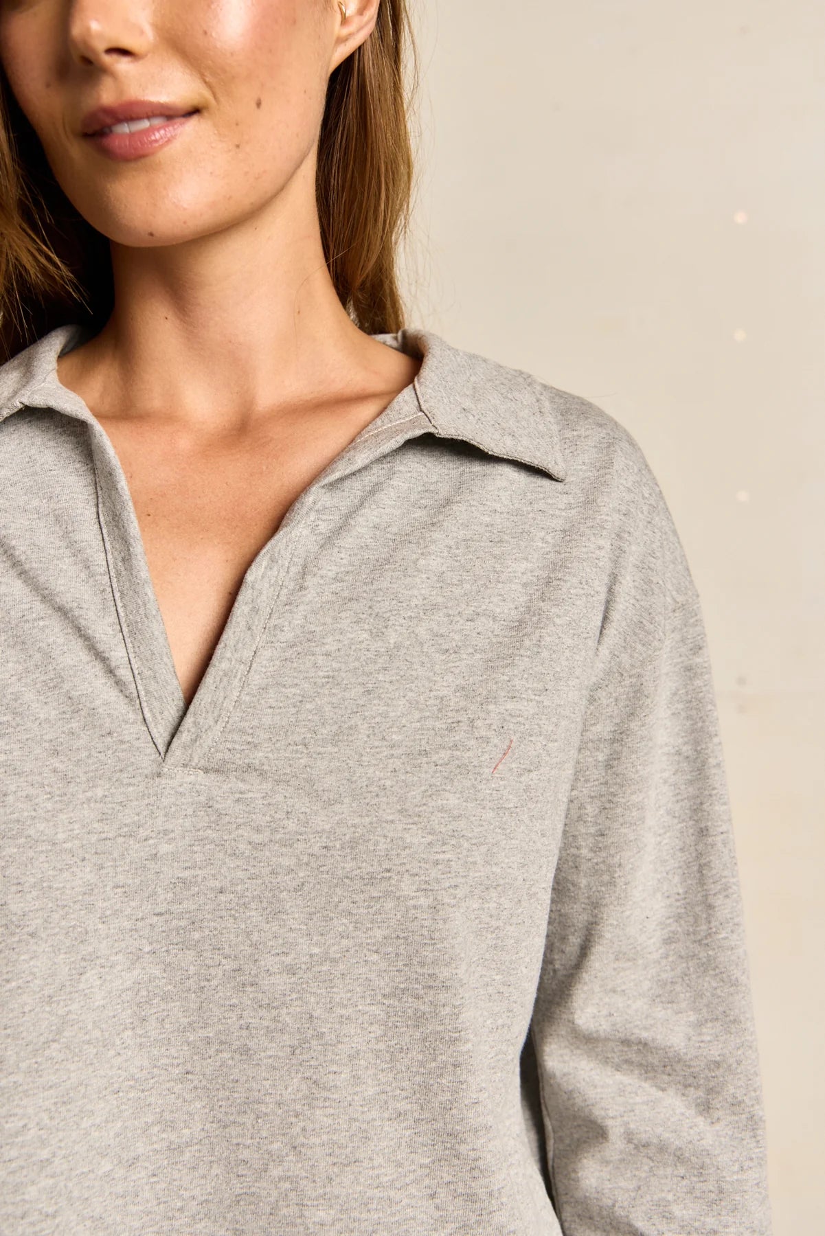 Tennessee Jersey Collared Shirt Heather Grey