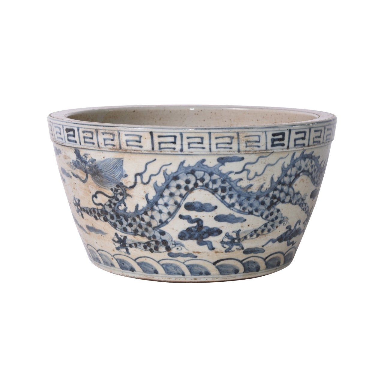 B&W Ming Dragon Phoenix Basin Planter
