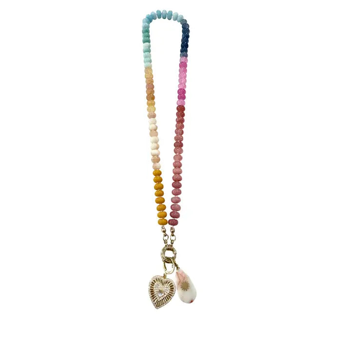 Olive Creamstone Multi Beaded Necklace