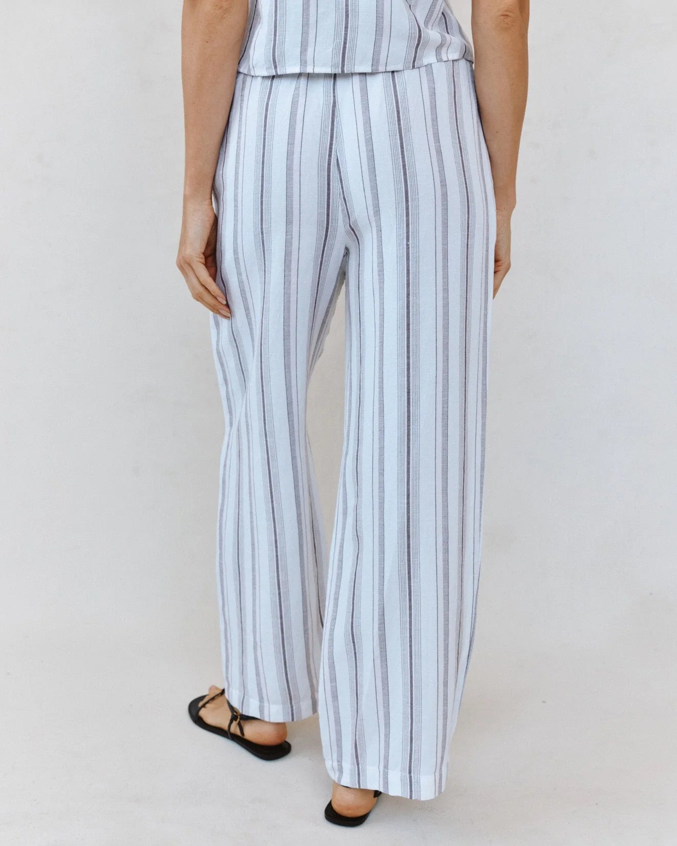 Beach Pant With Tassel Drawstring Rosewood Stripe