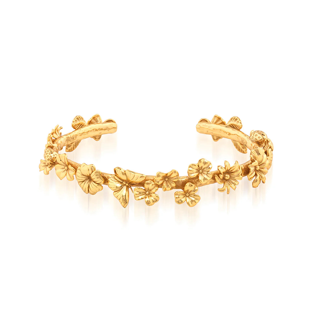 Gold Meadow Flowers Petite Cuff