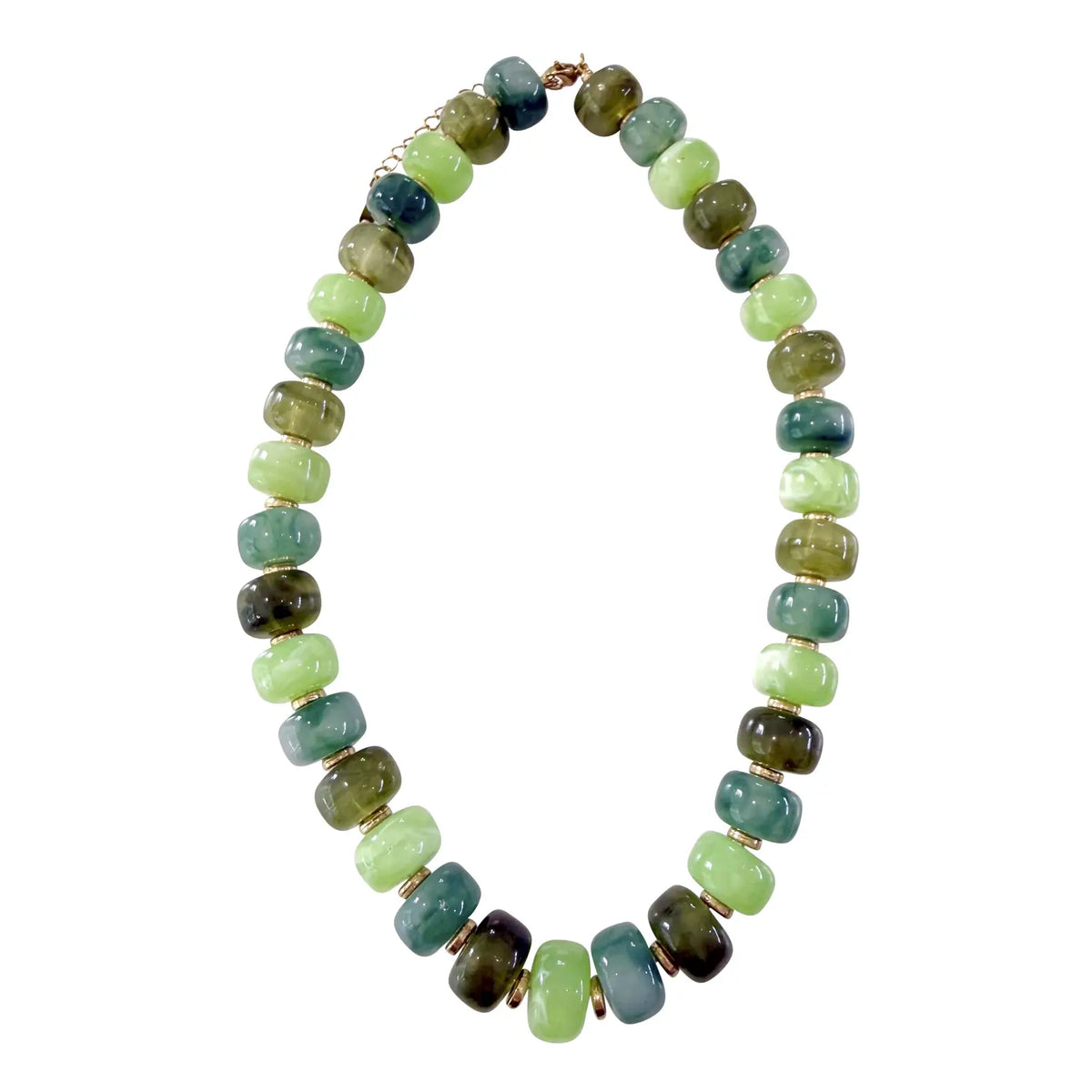 Morris Chunky Beaded Necklace Green