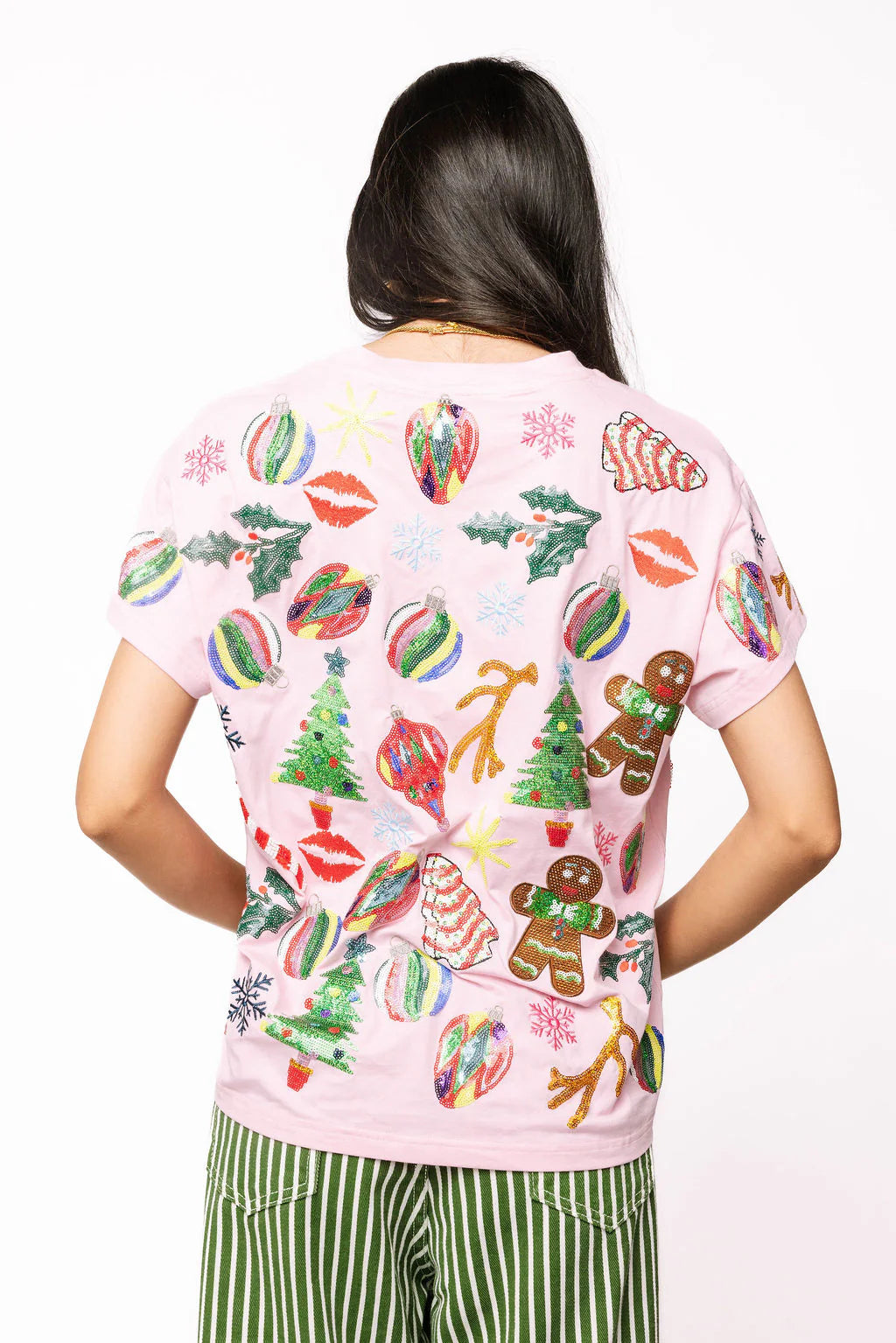 Light Pink Christmas Icons Tee