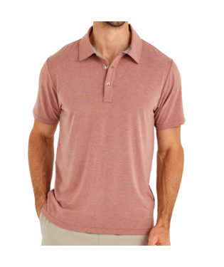 Bamboo Flex Polo Heather Brick