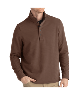 Gridback Fleece Snap Pullover Mustang