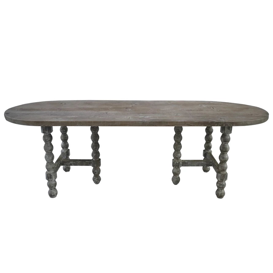 Reclaimed Wood Table, Whitewashed