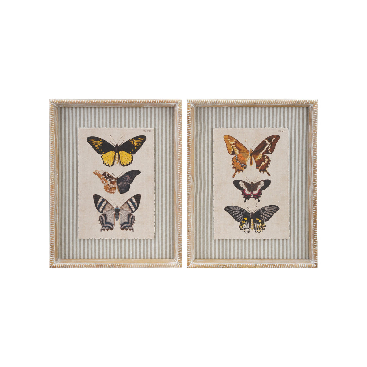 Wood Framed Wall Decor with Butterflies