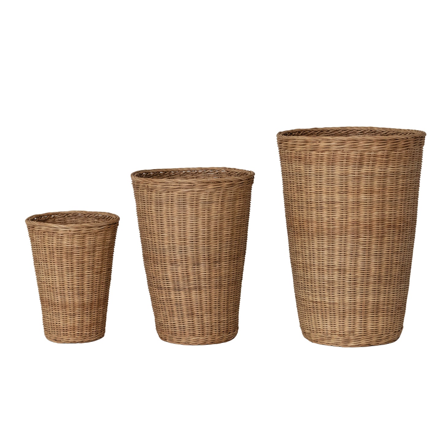 Hand-Woven Rattan Baskets Natural