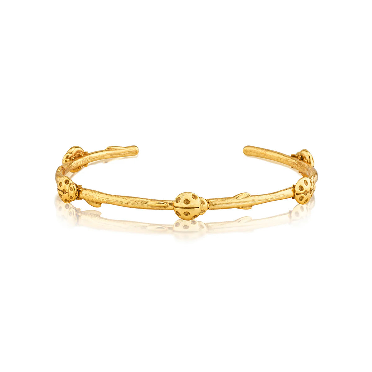Meadow Ladybug Petite Cuff Gold