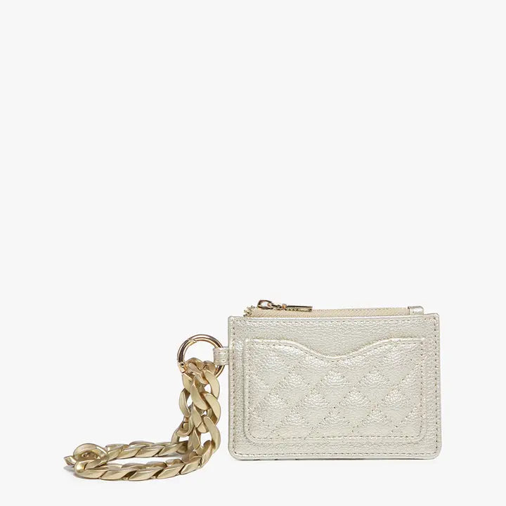 Rhodes Quilted Wallet w/ Chain Bangle Gold