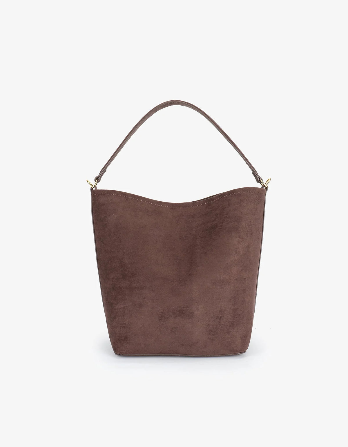Feigh Shoulder Faux Suede Chocolate