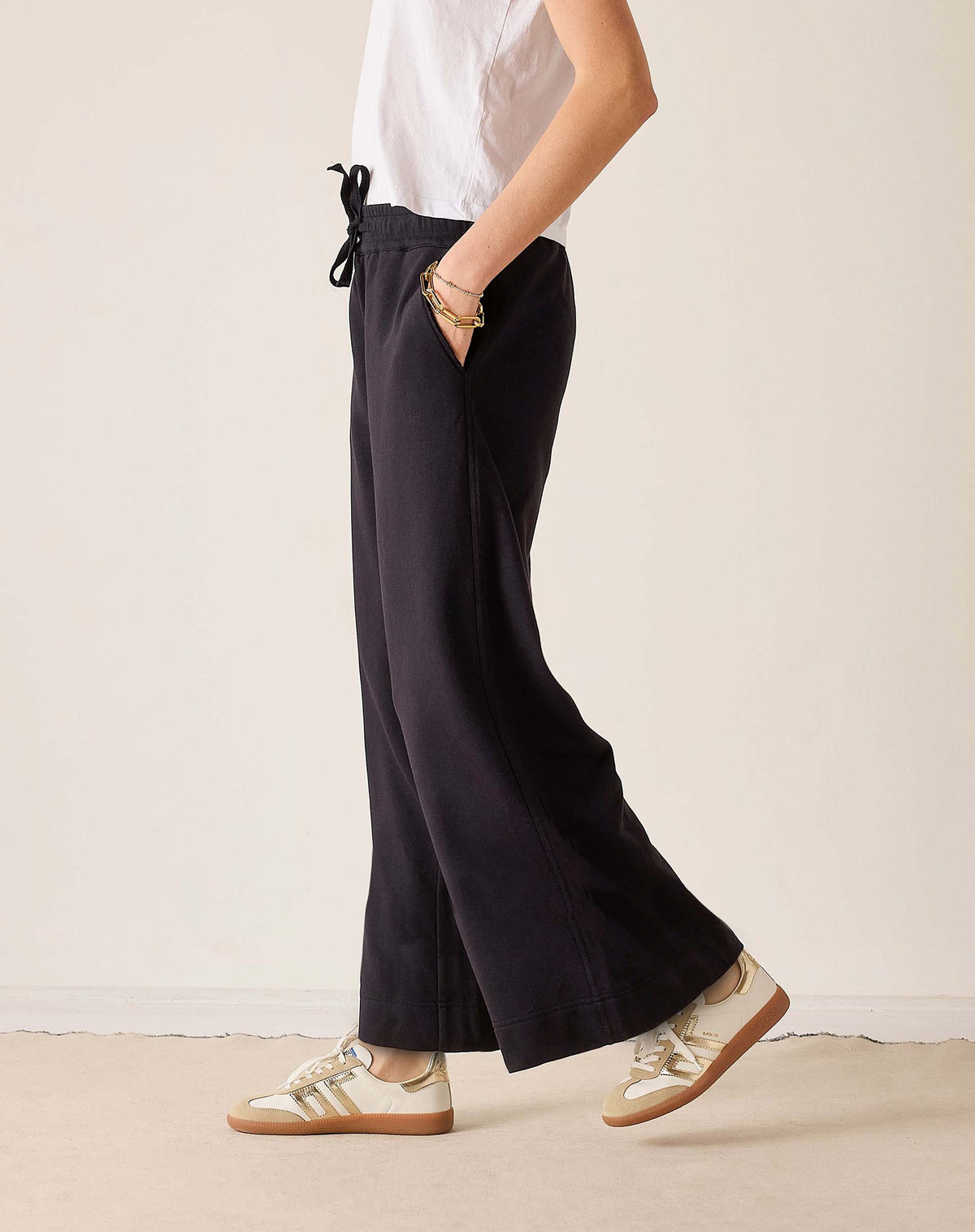 Frenchie Wide Leg Pant Black