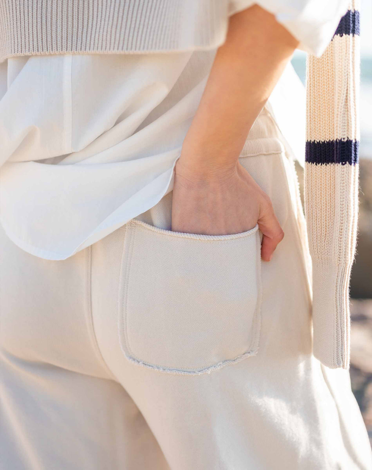 Frenchie Wide Leg Pant Bone