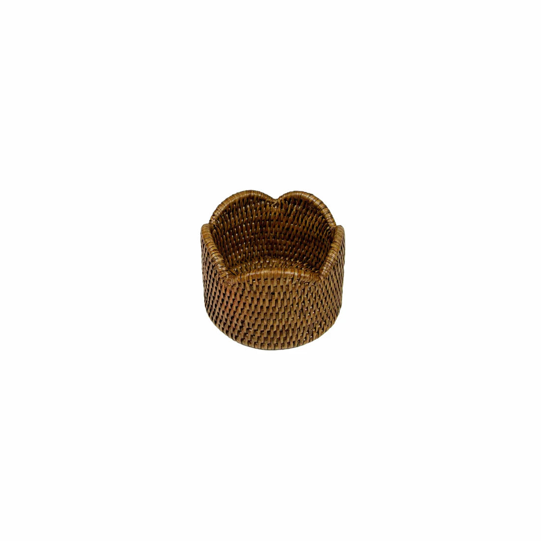 Rattan Scallop Wine Coaster Natural Rattan