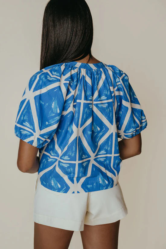 Henley Top Blue Tile