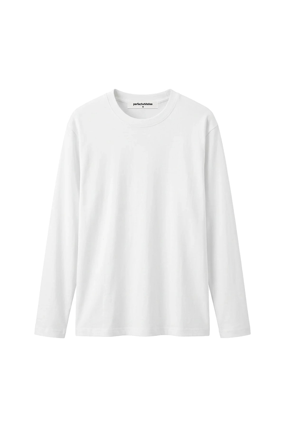 Heavy Jersey Drop Shoulder Crew Neck Pullover White