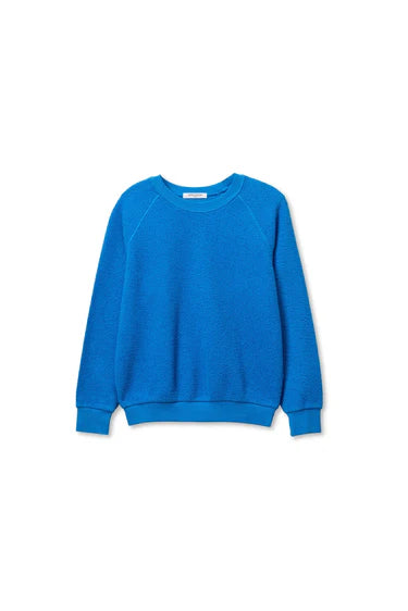 Reverse Fleece LS Shrunken Crew Cobalt