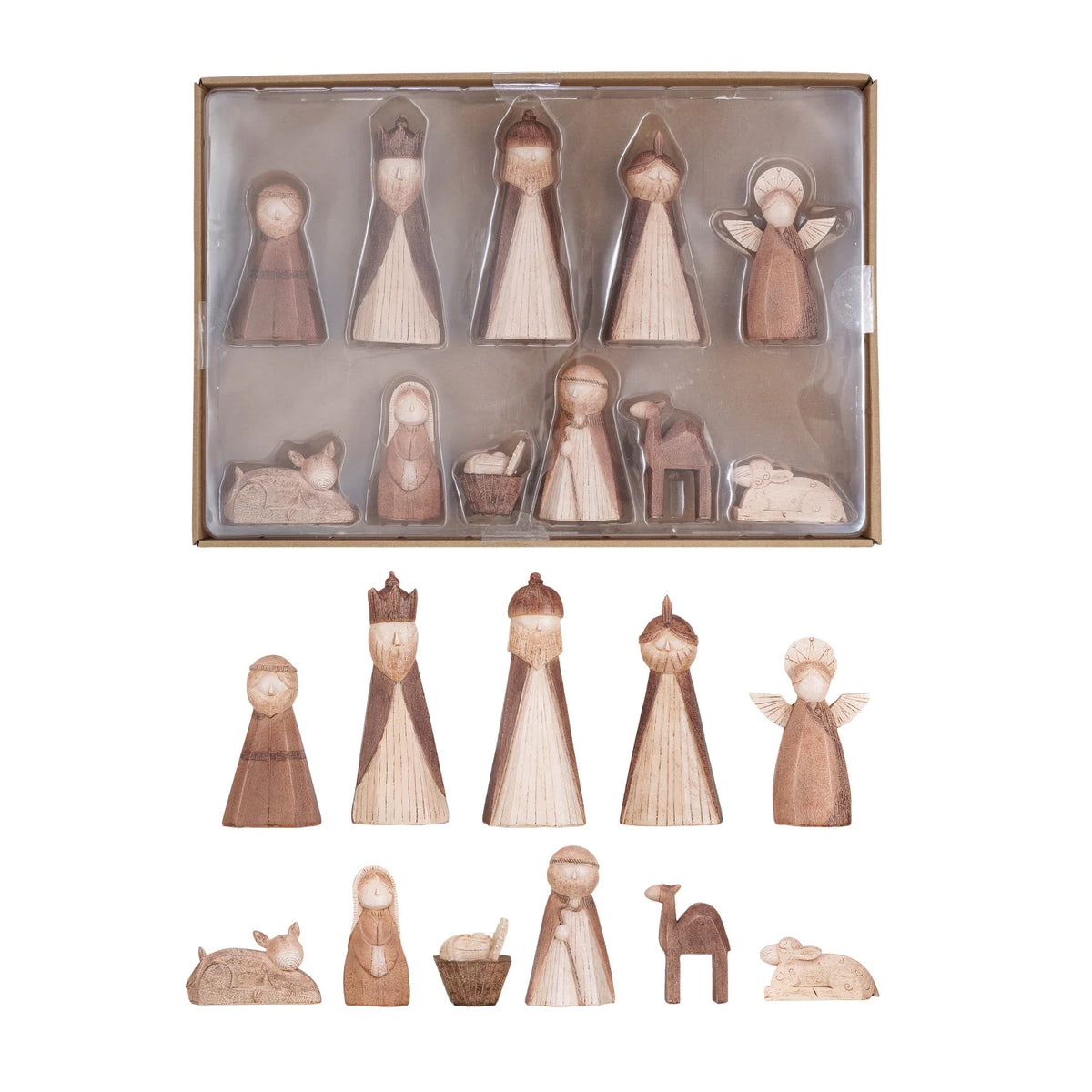 Resin Nativity, Wood Finish S/11