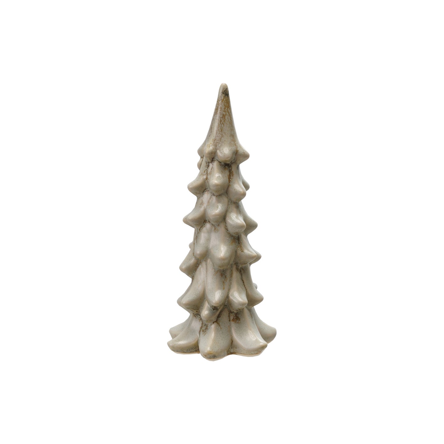 7.5"H Stoneware Tree Light Green