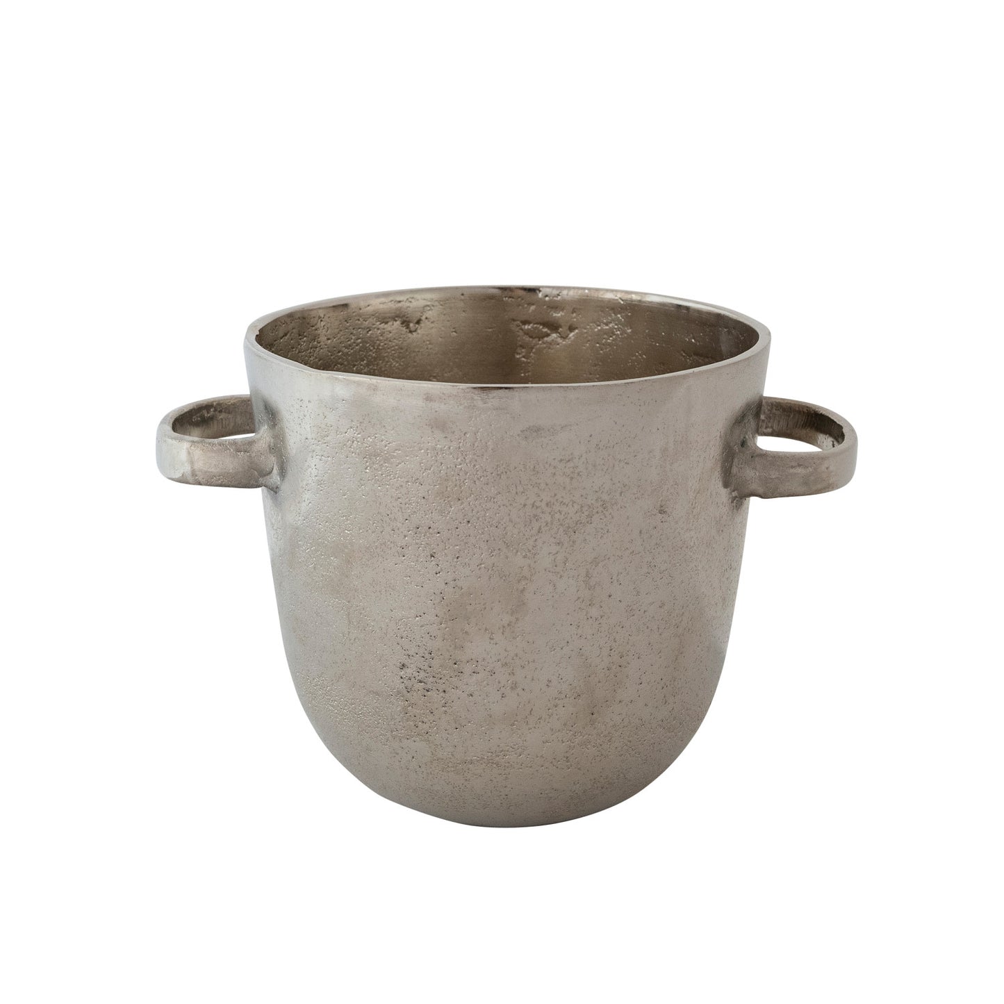Cast Aluminum Bottle Cooler with Handles Nickel Finish