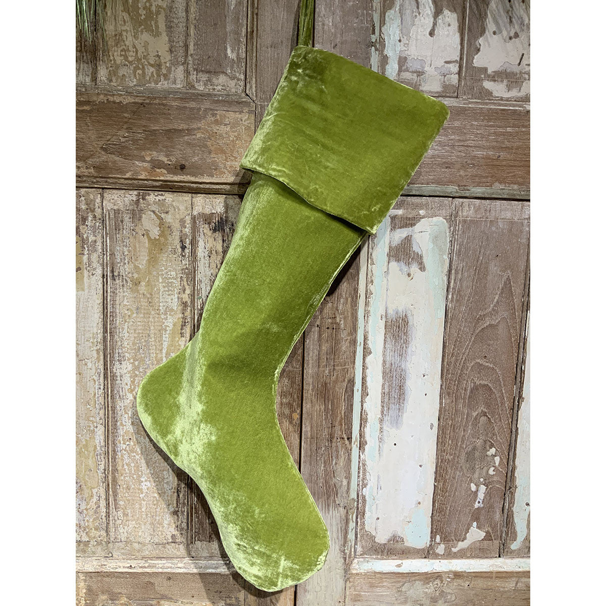 25" Vintage French Velvet Stocking