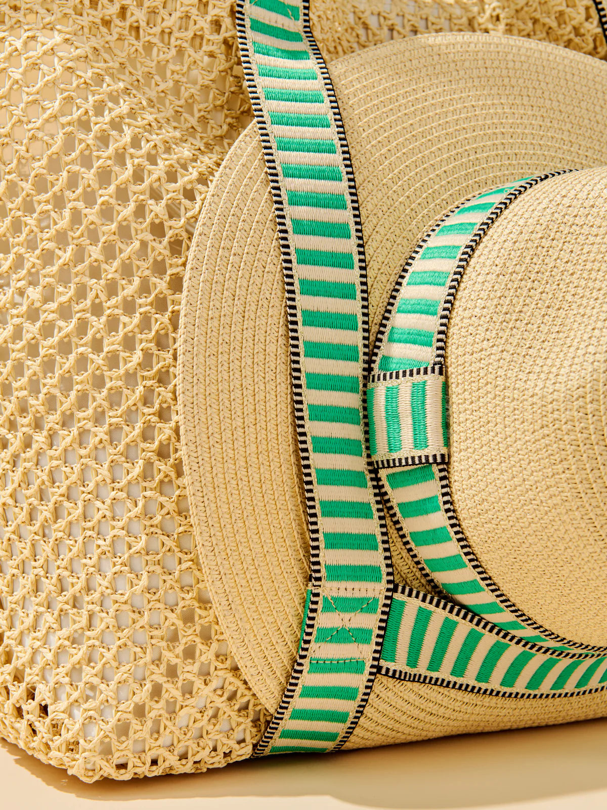 Dorian Tote and Hat Set Green