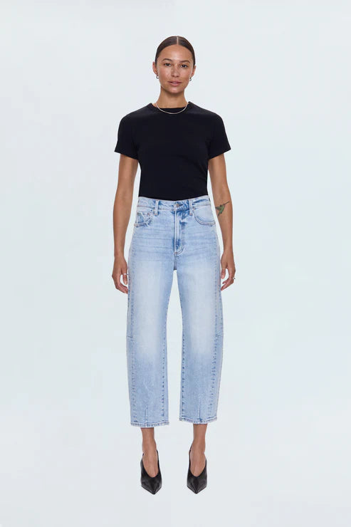 Eli High Rise Barrel Jean Sun-kissed