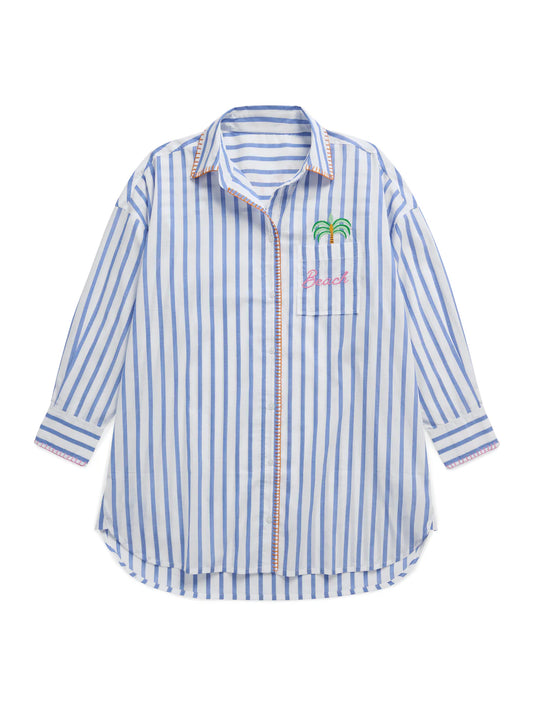 Beach/Ocean Air, Salty Hair, Don't Care Cover-Up Shirt