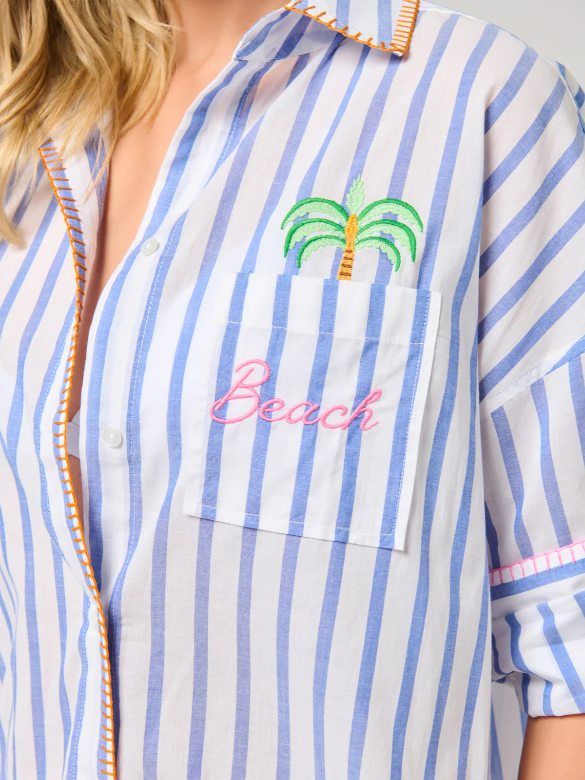 Beach/Ocean Air, Salty Hair, Don't Care Cover-Up Shirt